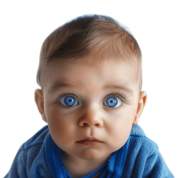 Cute Baby Confused on Transparent Background png