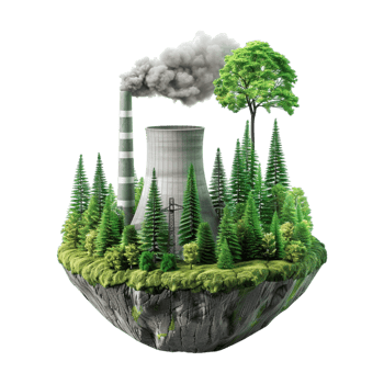 Mills And Factories Polluting The Environment on Transparent Background png