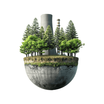 Mills And Factories Polluting The Environment on Transparent Background png