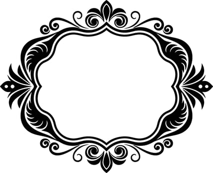 Vintage ornament frame, decorative border frames, retro style isolated icons design illustration vector