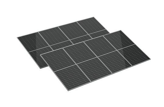 3d Two Photovoltaic Solar Panels 3d Illustration png