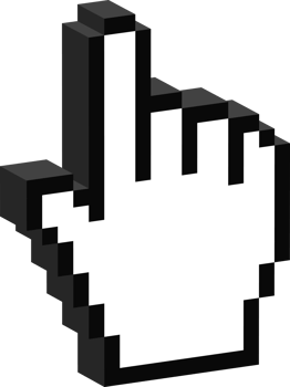 Index Pointing Up Hand 3D pixel icon. Unique style Emoji icons collection. png