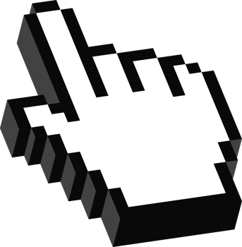 Hand Click 3D pixel icon. Unique style Emoji icons collection. png