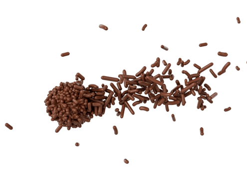 Scattered Brigadeiro Brazilian Dessert Ball Made Of Chocolate Sprinkles or Meises 3D Illustration png