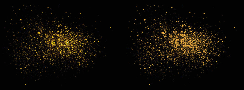 Stardust bokeh gold glitter glowing illustration vector