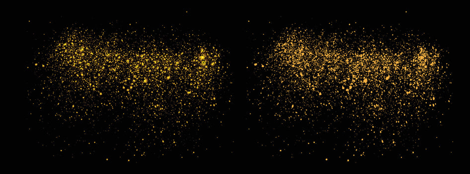 Gold glitter abstract firework glamour confetti background vector