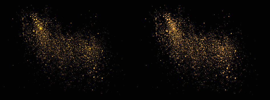 Isolated gold glitter golden dust background illustration vector