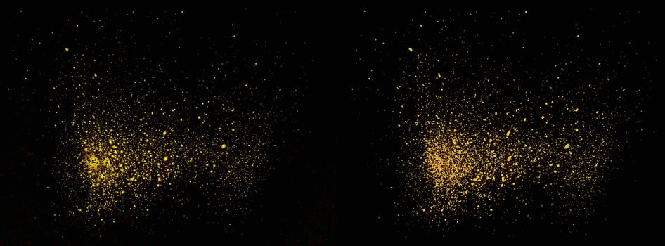 Illustration spray gold glitter stardust texture vector