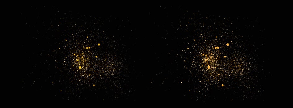 Golden color confetti gold glitter glamour grunge texture background vector