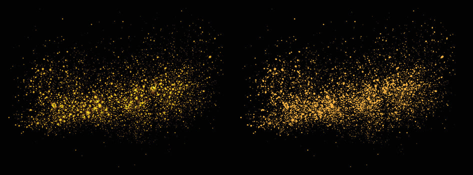 Isolated gold glitter festive celebration element vector