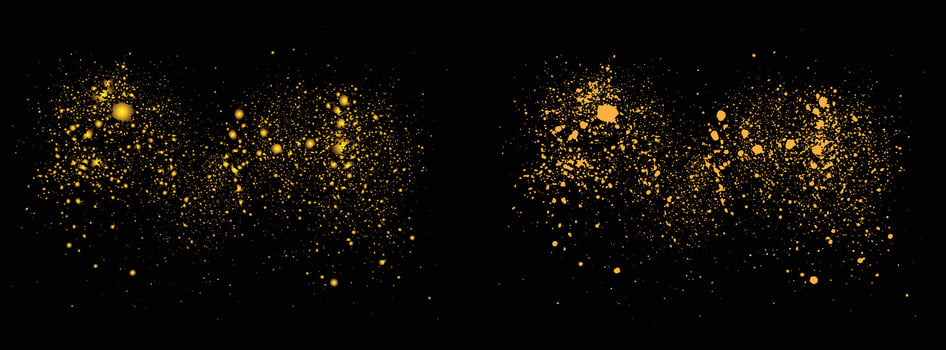 Grunge texture gold glitter dust glowing decoration background vector