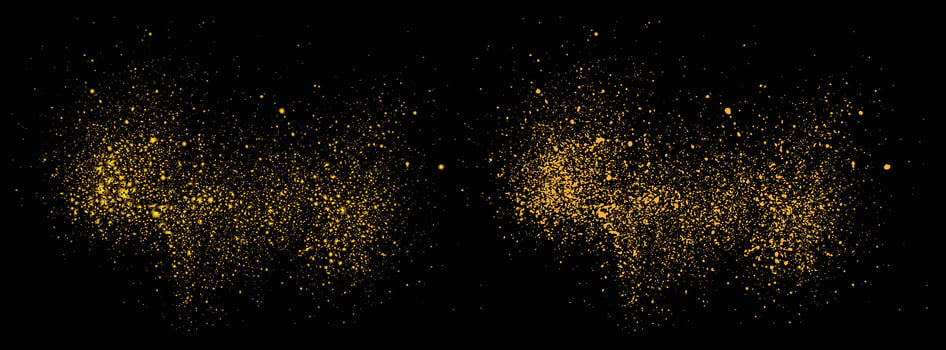 Splash luxury gold glitter splatter star golden glowing vector