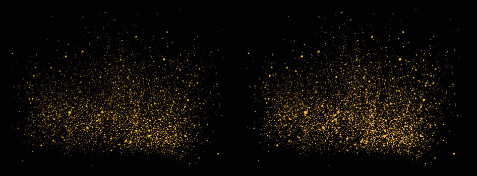 Luxury gold glitter confetti firework element vector