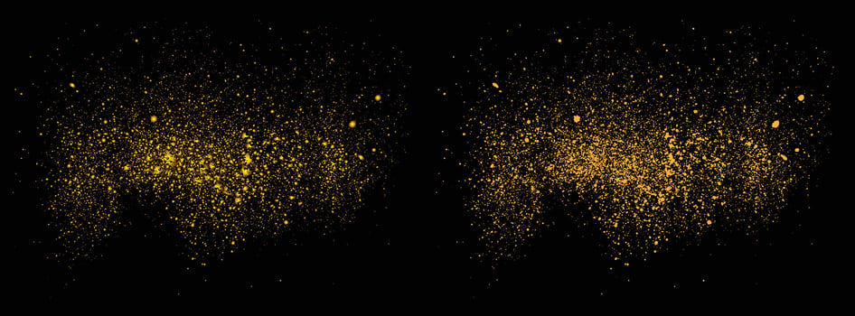 Gold glitter transparent luxury background vector