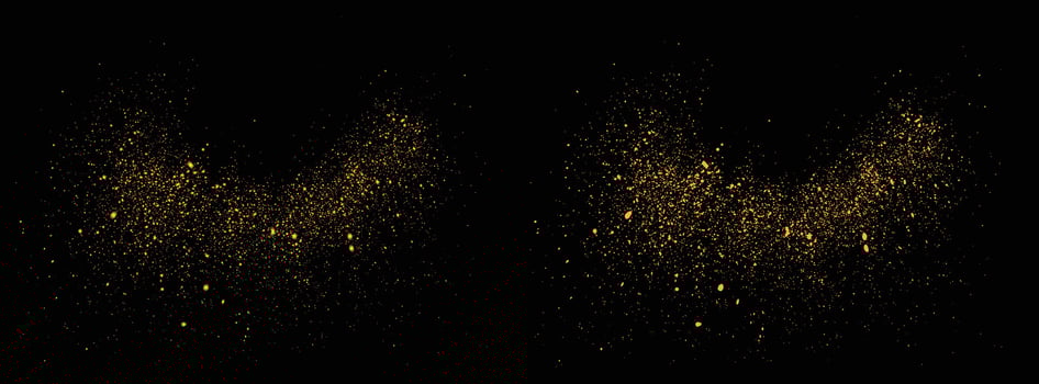 Isolated splatter glowing confetti gold glitter illustration vector