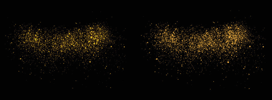 Abstract gold glitter luxury festive confetti decoration vector