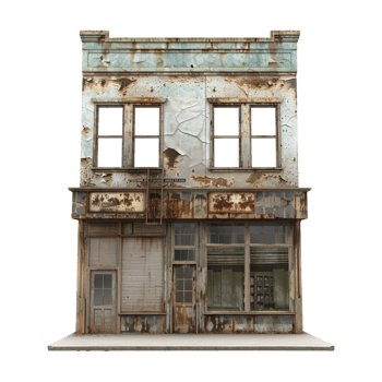 Vintage Shop Building on Transparent Background png
