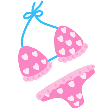 pink bikini cartoon png