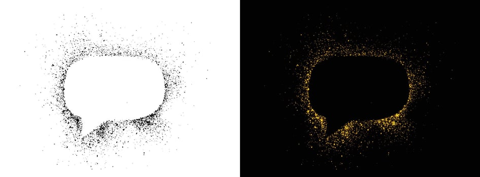 Graffiti spray paint grunge texture bubble frame vector