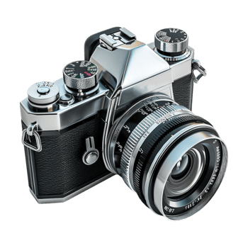 DSLR Camera on Transparent Background png