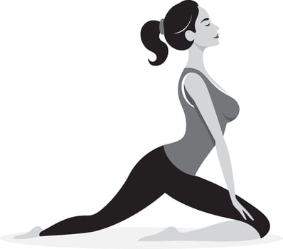 Slim sportive young woman doing yoga and fitness exercises. vector