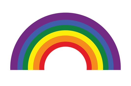 LGBT flag, rainbow color love symbol, pride month in June vector