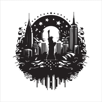 Memorial Day silhouettes soldier with usa flag to national memorial day vector