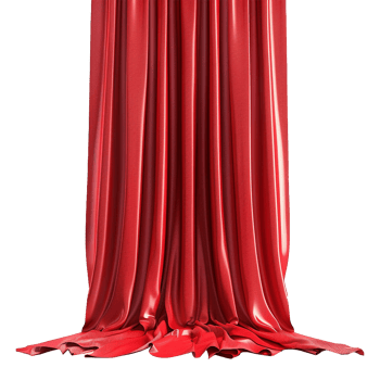 Red Wall Curtains on Transparent background png