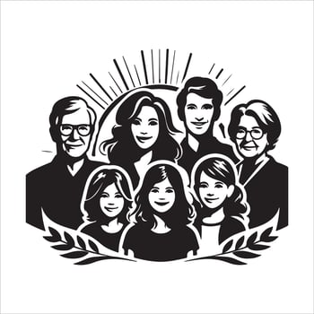 Print Family Reunions stock vectors Children silhouettes playing outdoor stock illustration