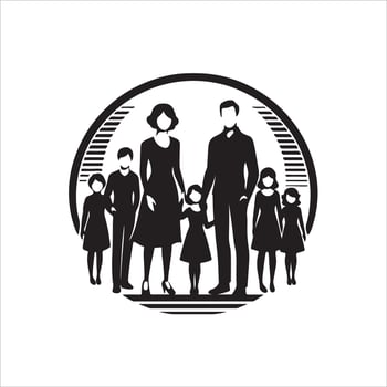Print Family Reunions stock vectors Children silhouettes playing outdoor stock illustration