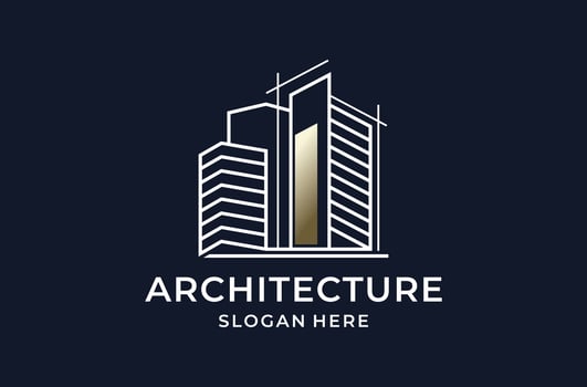 luxury architecture logo mark premium vector