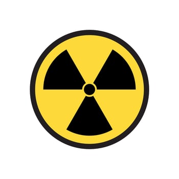 Nuclear Hazard Ionizing Radiation Danger X Rays Trefoil Warning Symbol Black and Yellow Icon. radiation warning sign, black and yellow hazard symbol vector