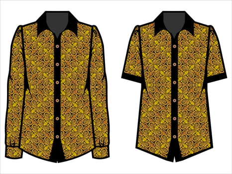 various batik clothes vector
