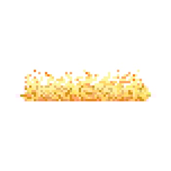 fire hot burn pixel art vector