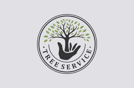 plant or tree services logo mark premium vector