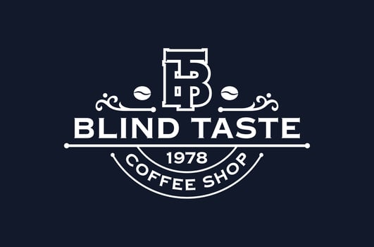 coffee shop logo mark in vintage style vector