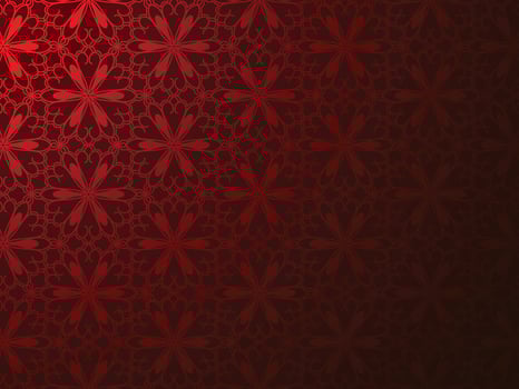 Modern floral decorative pattern red background vector