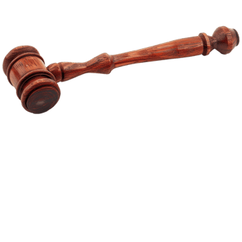 wooden gavel on transparent background png