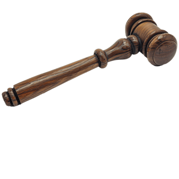 wooden gavel on transparent background png