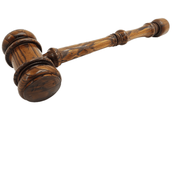 wooden gavel on transparent background png