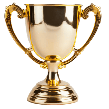 Gold trophy cup png