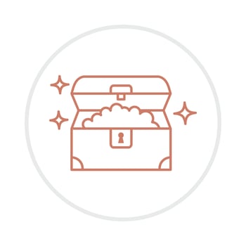Treasure applicable trendy icon attractive abstract illustration artwork colorful design vector