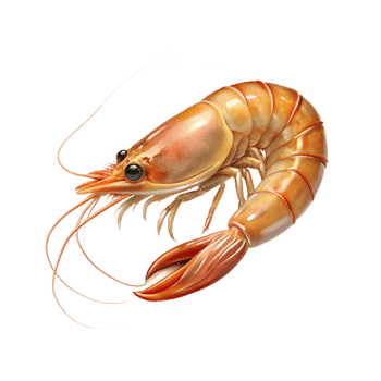 shrimp on a white background png