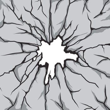 background illustration of destroyed wall, cracked wall vector