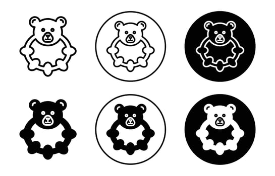 Baby teether icon vector