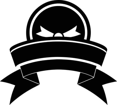 Gift Ribbon llustration black and white vector