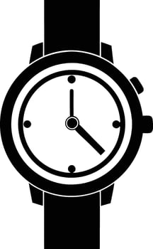 Hand watch illustration black and white vector