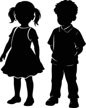 children avatar illustration bundle vector
