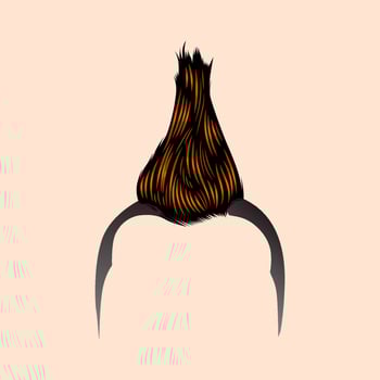 Enhanced detailing of the punk hair. eps 10 vector
