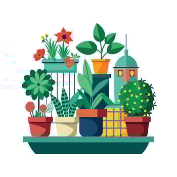 Flowerpot Houseplant Illustration vector